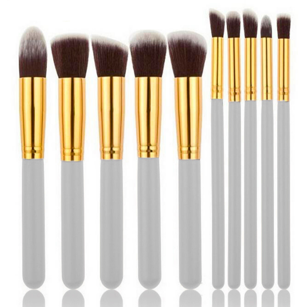 Set of 10 Soft Makeup Brushes