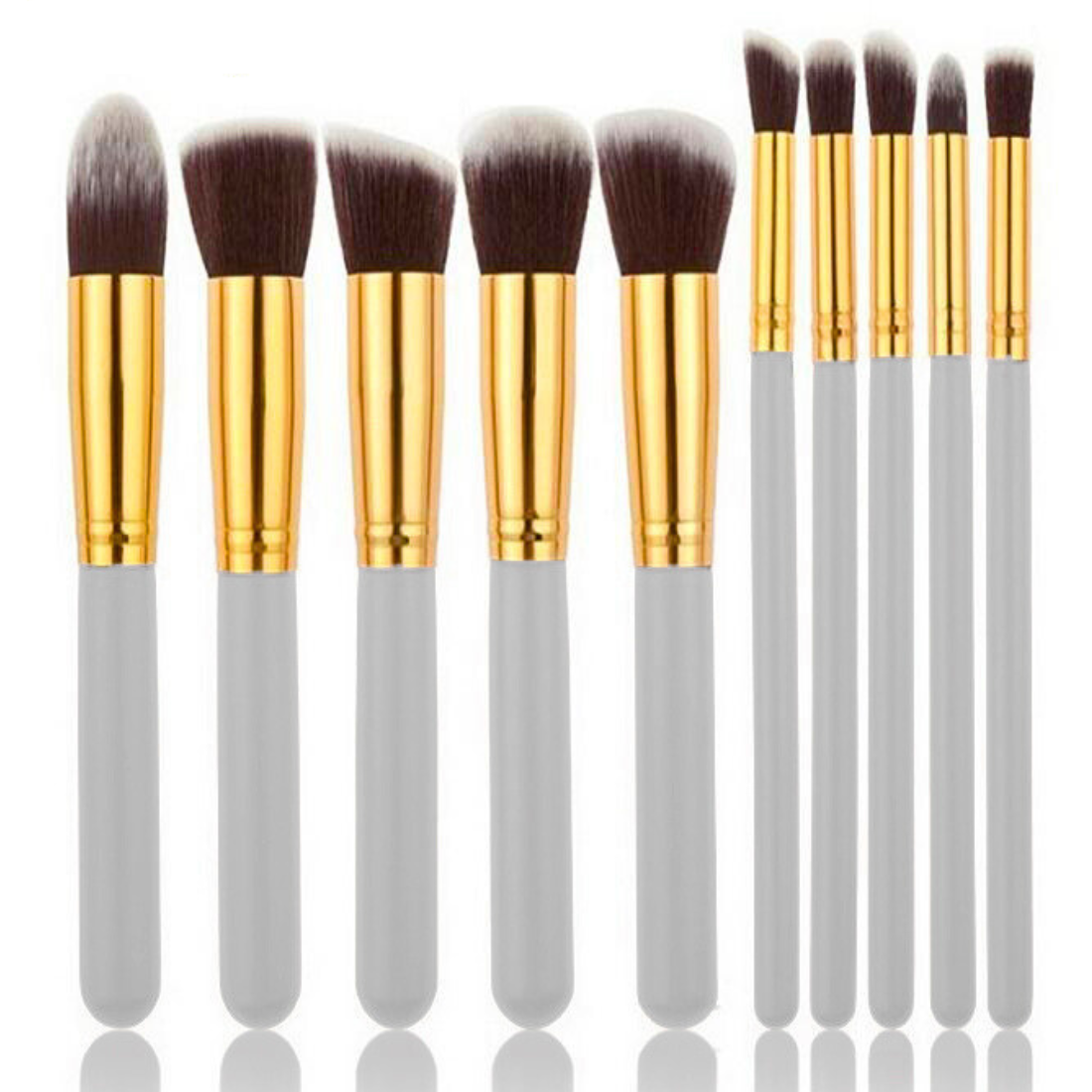 Set of 10 Soft Makeup Brushes
