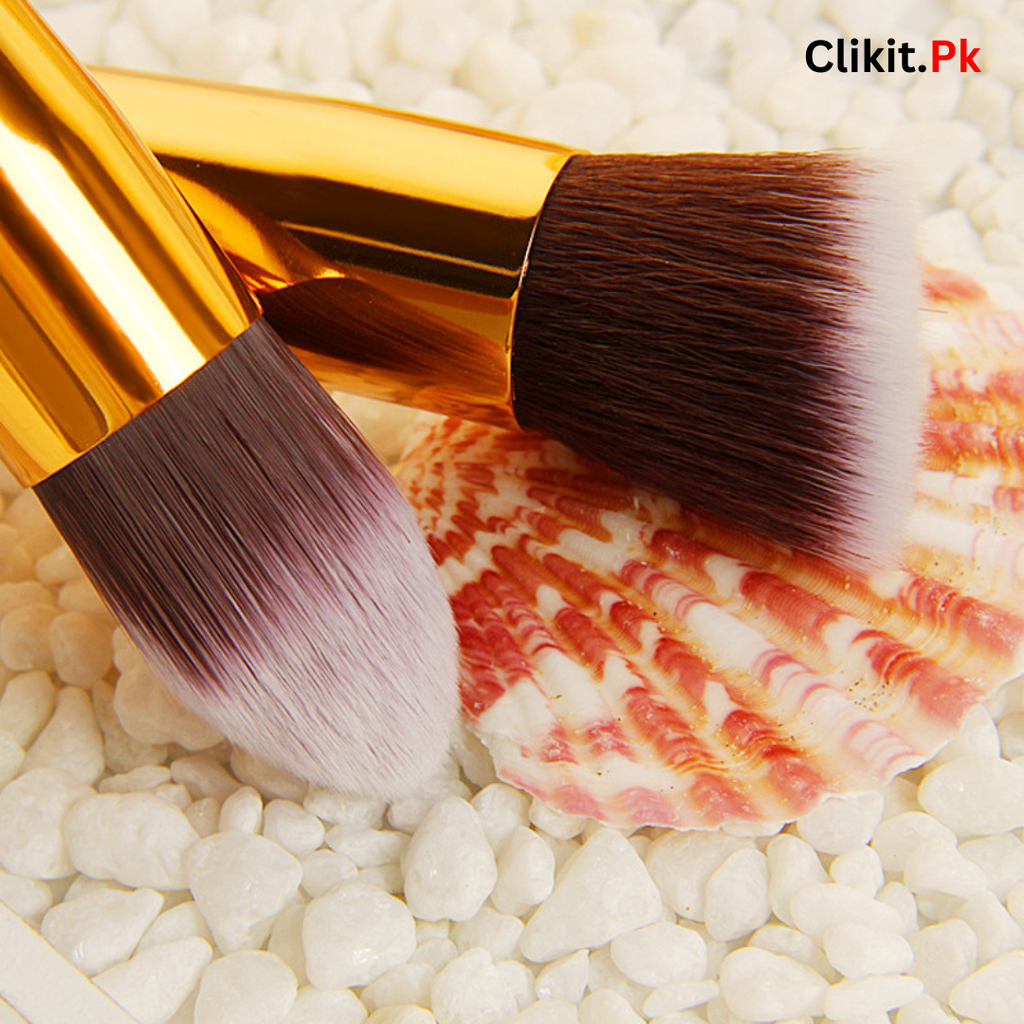 Set of 10 Soft Makeup Brushes