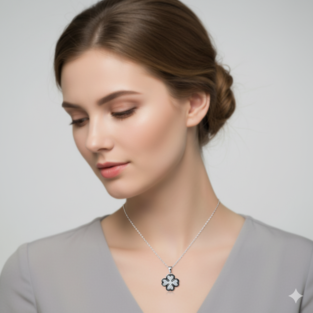 Durable Stainless Steel Flower Pendant Necklace