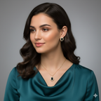 Regal Black Stone Pendant Necklace with Stud Earrings