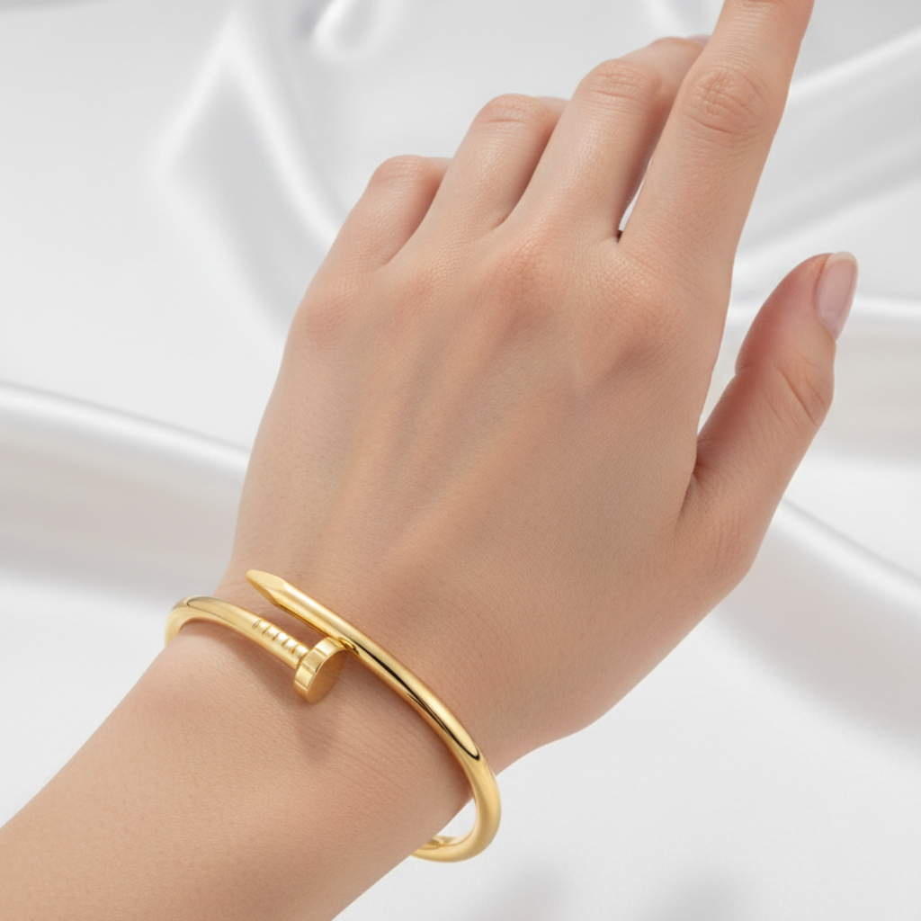 Stainless Steel Nail Design Bracelet