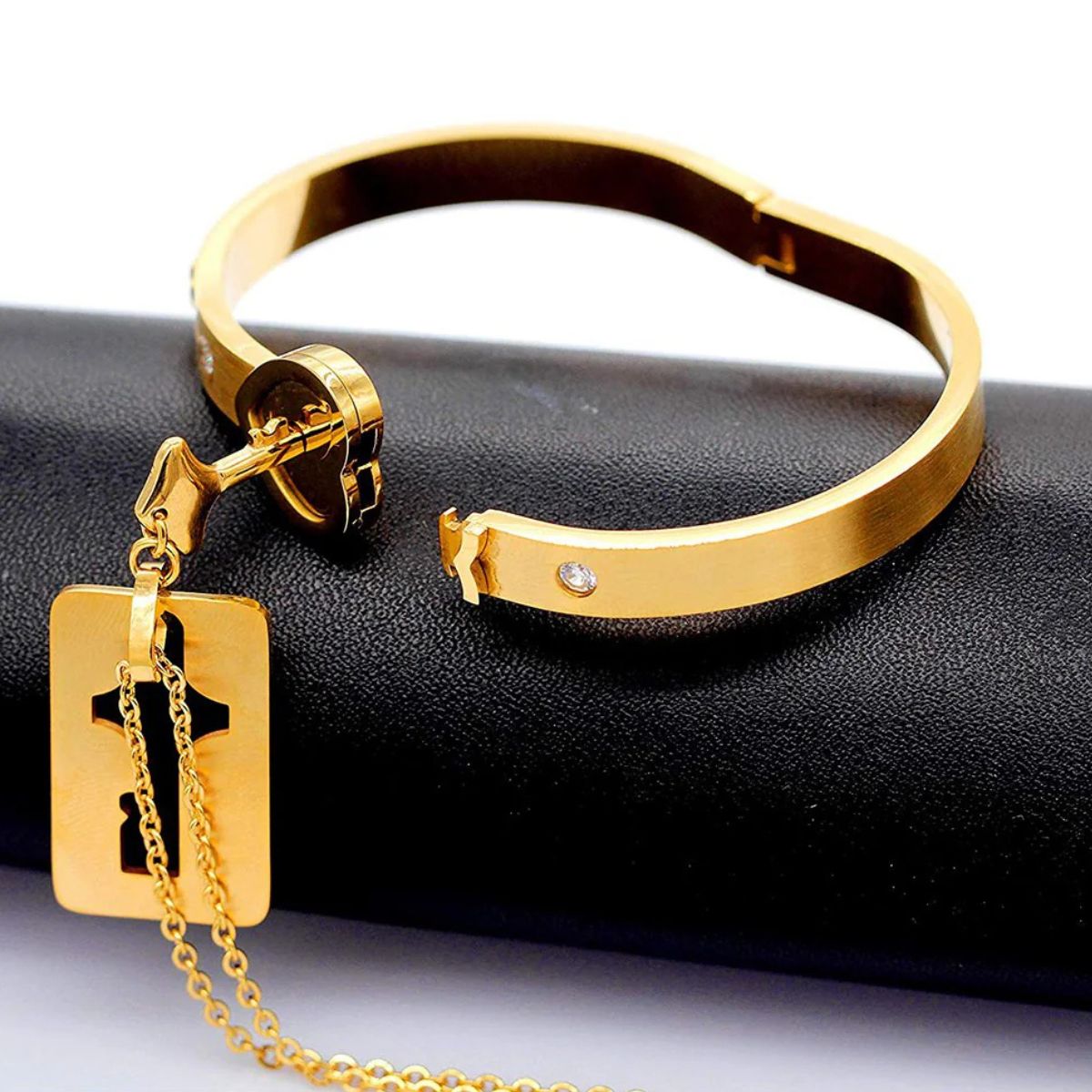 His Key, Her Lock: Stainless Steel Promise Set